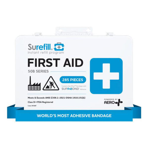 Aero Healthcare SF50BT SUREFILL™ 50 ANSI 2021 B First Aid Kit - Metal Case