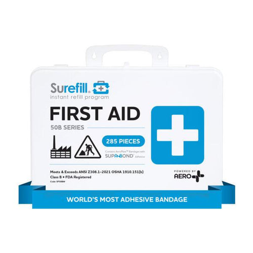 Aero Healthcare SF50BW SUREFILL™ 50 ANSI 2021 B First Aid Kit - Weatherproof Plastic Case