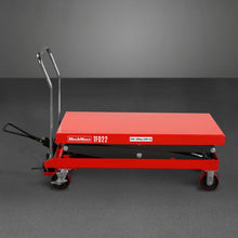 Load image into Gallery viewer, MechMaxx Mobile Double Scissor Lift Table Cart 2200lbs Capacity, Platform Size, 47.2" x 24", Height 66.9", TFD22