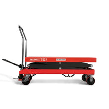 Load image into Gallery viewer, MechMaxx Mobile Double Scissor Lift Table Cart 2200lbs Capacity, Platform Size, 47.2" x 24", Height 66.9", TFD22