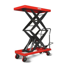 Load image into Gallery viewer, MechMaxx Mobile Double Scissor Lift Table Cart 2200lbs Capacity, Platform Size, 47.2" x 24", Height 66.9", TFD22
