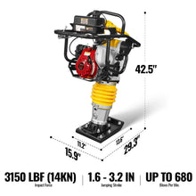 Load image into Gallery viewer, MechMaxx Honda GXR120 Tamping Rammer with Wheel Kit, 3150 lb Impact Force Jumping Jack Tamper Compactor for Soil, Gravel, Backfill and Foundation, TR75H