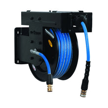 Load image into Gallery viewer, Blu Shield Pressure washer small wide reel 1/4" X 50' + 15' Inlet Hose.