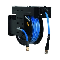 Load image into Gallery viewer, Blu Shield Pressure washer small wide reel 1/4" X 50' + 15' Inlet Hose.