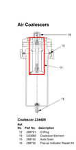 Load image into Gallery viewer, Graco U23085 Element,coalescing - highlighted in parts diagram