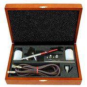 Paasche MIL-3W Wood Box Set with All Three Heads for MIL Airbrush