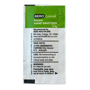 Aero Healthcare ACG10US AEROCLEANSE™ Hand Sanitizer Packet 0.9g 10/bag