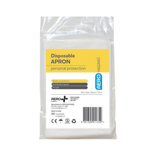 Aero Healthcare AHDA01 Disposable Apron White 32in x 52in