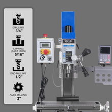 Load image into Gallery viewer, MechMaxx 6"x20'' Benchtop Mill Drill Machine with DRO Brushless Motor, Variable Speed, R8 Spindle, 1 HP, 110V, Compact Milling Drilling Tool for Garage Shop, DIY Metalworking without Stand VM18LD