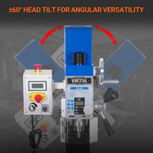 Load image into Gallery viewer, MechMaxx 7‘’ x 27-1/2‘’ Benchtop Mini Mill Drill Machine, Variable Speed, Brshless Motor, R8 Spindle, 1.5 HP, 110V, Compact Milling Drilling Tool for Garage Shop, DIY Metalworking without Stand VM25L