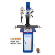 Load image into Gallery viewer, MechMaxx 7‘’ x 27-1/2‘’ Benchtop Mini Mill Drill Machine, Variable Speed, Brshless Motor, R8 Spindle, 1.5 HP, 110V, Compact Milling Drilling Tool for Garage Shop, DIY Metalworking without Stand VM25L