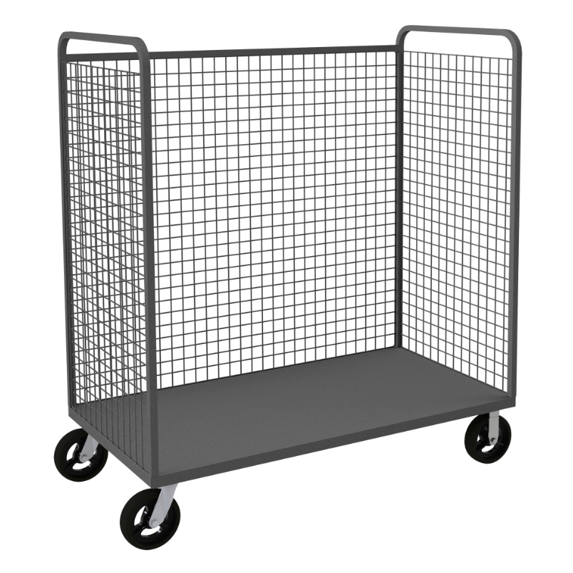 Durham W3ST-306068-1-8MR95 Wire Cart, 1 Shelf, 30 X 60 X 68-9/16