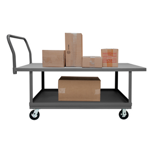 Durham WHPT24485MR95 Platform Truck, Work Height, 2 Shelves, 2000 Lbs. Capacity, 24 X 48