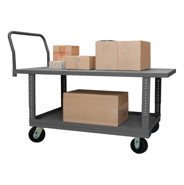 Durham WHPTA24485PH95 Platform Truck, Adjustable Height, 2000 Lbs. Capacity, 24 X 48