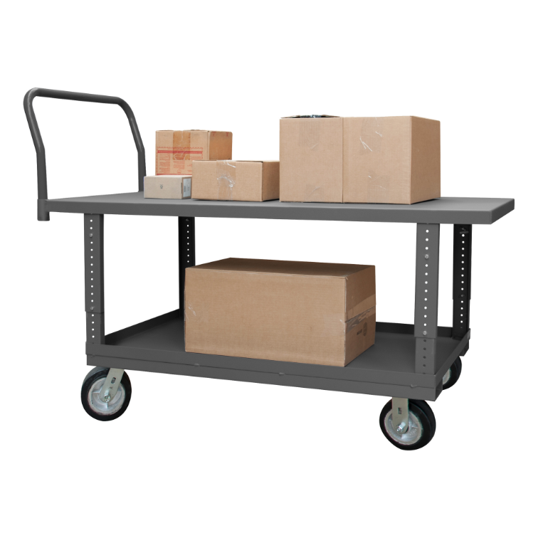 Durham WHPTA24486MR95 Platform Truck, Adjustable Height, 2000 Lbs. Capacity, 24 X 48