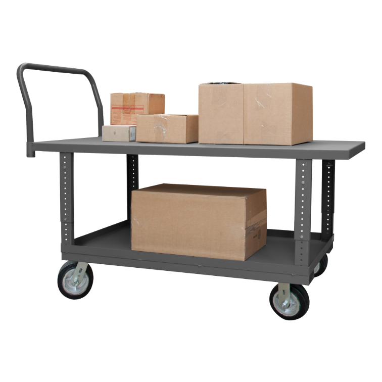 Durham WHPTA24606MR95 Platform Truck, Adjustable Height, 2000 Lbs. Capacity, 24 X 60