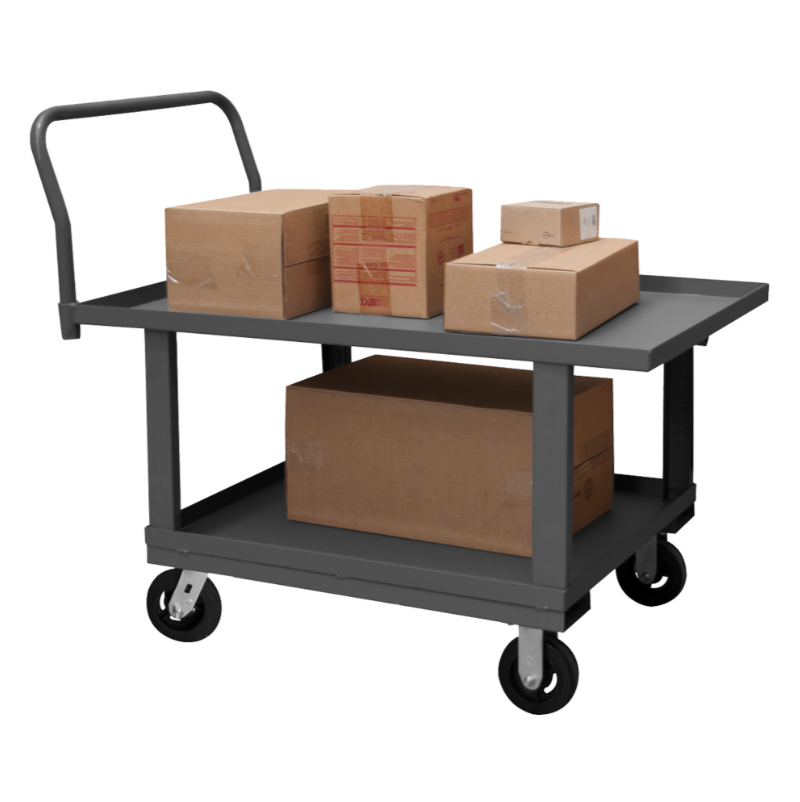 Durham WHPTLU24486MR95 Platform Truck, Adjustable Height, Lips Up, 2000 Lbs. Capacity, 24 X 48