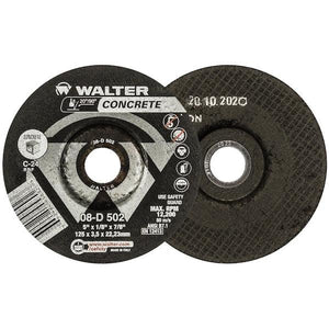 Walter Concrete Grit Inding Wheel 5 In. X 1/8 In. X 7/8 In. C-24