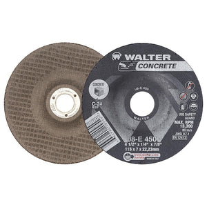 Walter Concrete Grit Inding Wheels 4-1/2 In. X 1/4 In. C-24