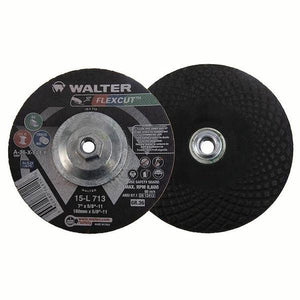 Walter Blending Disc 7 In. X 5/8-11 Grit 36 Metal Hub Flexcut