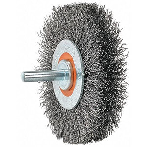 Walter Mtd Wheel Brush Crimped 1-3/8"D X 1/4"W