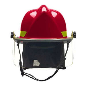 Bullard Fire Helmet, Modern Style (Red Thermoplastic, 4 pt Ratchet)