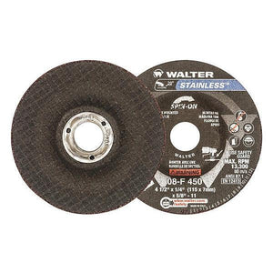 Walter Depressed Center Grinding Wheel, Type 27, 0.25 In Thick, Aluminum Oxide