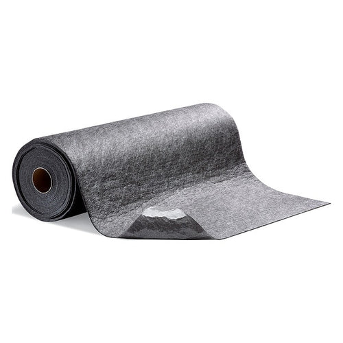 Sorbents, 7 gal, 3 ft x 50 ft, Universal, Gray, Polypropylene