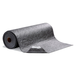 Sorbents, 7 gal, 3 ft x 50 ft, Universal, Gray, Polypropylene