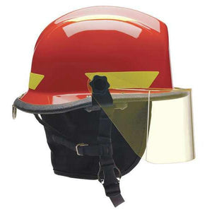 Bullard Fire/Rescue Helmet (Red Thermoplastic w/ Quick-Attach(TM) 4 in Faceshield)