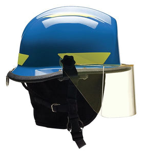 Bullard Fire/Rescue Helmet (Blue Thermoplastic w/ Quick-Attach(TM) 4 in Faceshield)