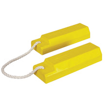 Load image into Gallery viewer, 15" Aviation Wheel Chocks for Small to Mid-Sized Aircraft, Roped Pair — image 2 of 5