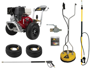 BE B4013HABG Professional 4000 PSI (Gas-Cold Water) Start Your Own Pressure Washing Business Kit w/ Honda GX390 Engine & SS Frame