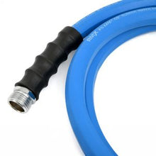 Load image into Gallery viewer, AG-Lite 100% Premium Rubber Water Lead In Hose, 5/8" X 6', 3/4" Male and Female GHT Fittings. 500 PSI Burst Rating. Includes Extra Washer and Bend Restrictor. 2 Pack