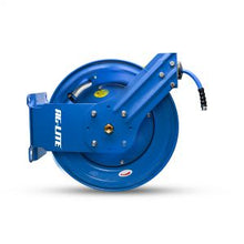 Load image into Gallery viewer, AG-Lite 100% Rubber 3/4" X 65' Water Hose XL Dual Arm 18 Gauge Retractable Reel.  3/4" Male and Female GHT Fittings.  500 PSI Burst Rating.  Includes 6' Lead In Hose and Nozzle