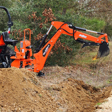 Load image into Gallery viewer, MechMaxx 8' Tractor Backhoe Attachment with Hydraulic Thumb, 15" Bucket, ISO/SAE Switchable Controls, Self-Contained Hydraulic System, 3 Point Hitch Cat.1 &amp; 2, 20-100 HP, BH760H