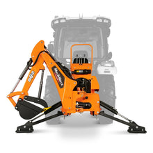 Load image into Gallery viewer, MechMaxx 7' Tractor Backhoe Attachment with Mechanical Thumb, 12" Bucket, ISO/SAE Switchable Controls, Self-Contained Hydraulic System, 3 Point Hitch Cat.1, 15-50 HP, BH660M