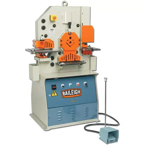 Baileigh Industrial - 220V 1Phase 50 Ton 5 Station Ironworker