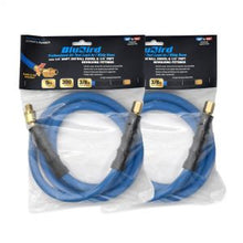 Load image into Gallery viewer, BluBird Rubber Air Hose Whip / Snubber 3/8" X 5'- 3/8" Male-NPT, 300 PSI, EPDM, 2 Pack