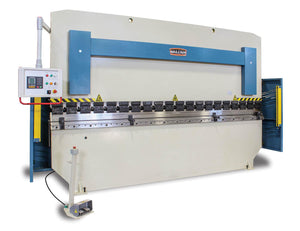 Baileigh Industrial 220V 3Phase 179Ton, 156" 2Axis Programmable Hydraulic Press Brake Distance Between Housings is 124"