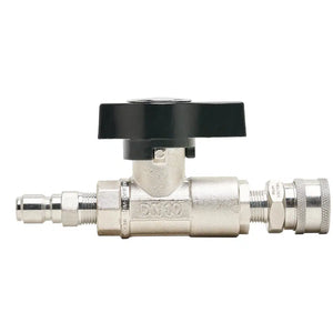 Veloci Plated Brass Ball Valve 3/8" w/SS QC