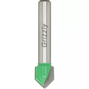 Grizzly C1204 - 90 V-Groove Bit, 1/4" Shank, 3/8" Cutter Dia.