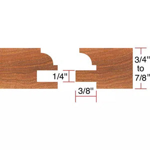 Grizzly C2165 - 6 pc. Stile & Rail Set - Quarter Bead, 3/4" Bore