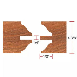 Grizzly C2169 - Passage Doors 6 pc. Stile & Rail Set - Roman Ogee, 3/4" Bore