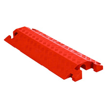 Load image into Gallery viewer, 1-Channel Drop-Over Linebacker Cable Protector for 2.25" Lines, Orange — image 3 of 4