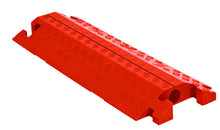 Load image into Gallery viewer, 1-Channel Split-Top Linebacker® Cable Protector for 2.25" Lines, Orange - CP1X225-GP-O