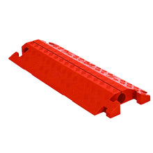 Load image into Gallery viewer, 1-Channel Split-Top Linebacker Cable Protector for 2.25" Lines, Orange — image 2 of 2