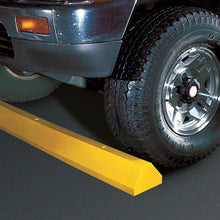 Load image into Gallery viewer, 4ft Standard Recycled Plastic Parking Stop with Steel Spike Hardware for Asphalt Installs, Yellow - CS4S-SY