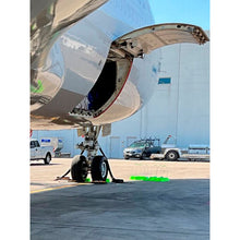 Load image into Gallery viewer, 24" Single SafeRay™ Hi Viz Commercial Aircraft Chock for Narrow and Wide Body Aircraft with Cable Handle an... — image 9 of 9
