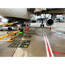 Load image into Gallery viewer, 24" Single Hi Viz Commercial Aircraft Chock for Narrow and Wide Body Aircraft with Rubber Pad, Cable Handle... — image 8 of 8